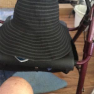 Black brim hat